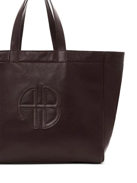 ANINE BING logo-plaque tote bag - Brown - zdjęcie produktu nr 2