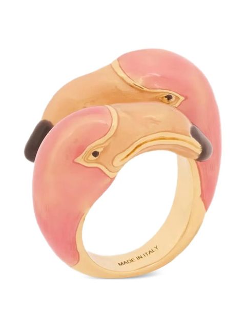 Chloé Tropicus Toi et Moi flamingo ring - Gold