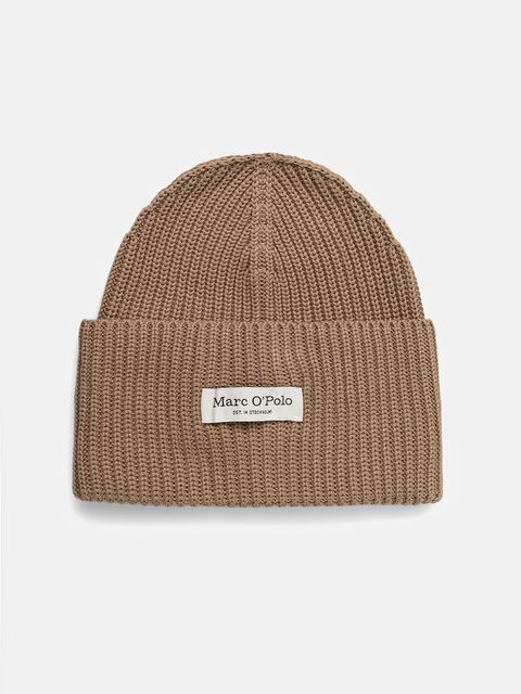 Marc O'Polo czapka kolor beżowy 600605901141 - zdjęcie produktu nr 1