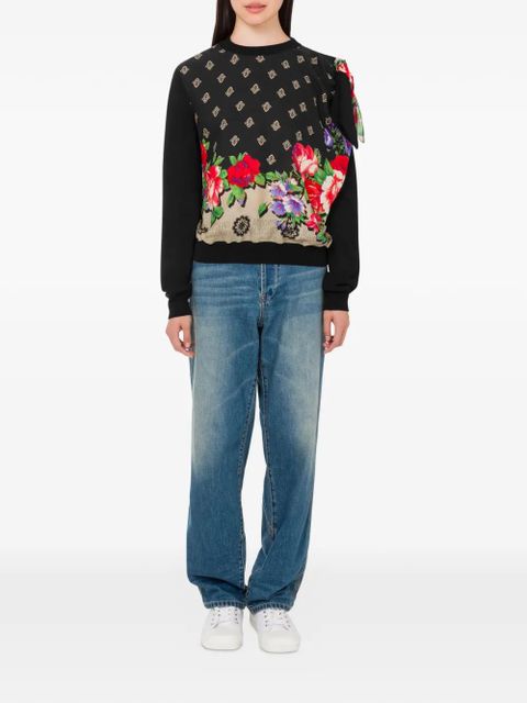 Moschino floral-pattern bow-detail sweater - Black - zdjęcie produktu nr 2