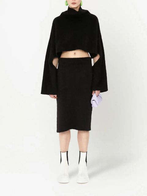 JW Anderson cut-out oversized cropped jumper - Black - zdjęcie produktu nr 2
