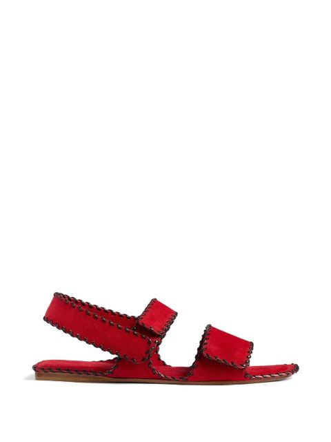 KHAITE leather sandals - Red - zdjęcie produktu nr 1