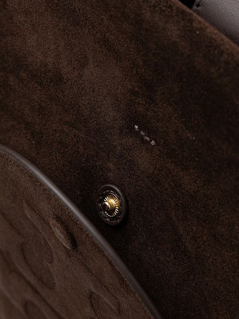 Tory Burch torebka zamszowa Ella Suede kolor brązowy 170980-200