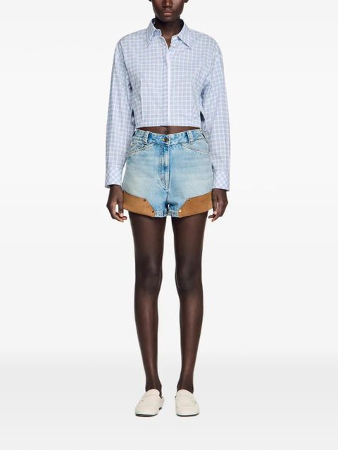 SANDRO button-detail shorts - Blue - zdjęcie produktu nr 2