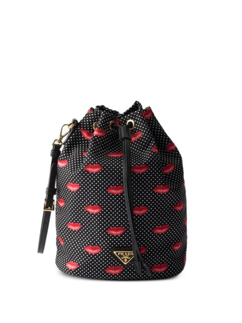 Prada Re-Nylon polka-dot pouch - Black - zdjęcie produktu nr 1