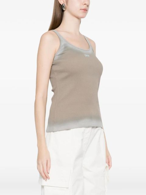 Off-White logo-print tank top - Neutrals