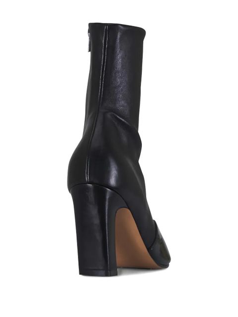 KHAITE 85mm patent pointed boots - Black