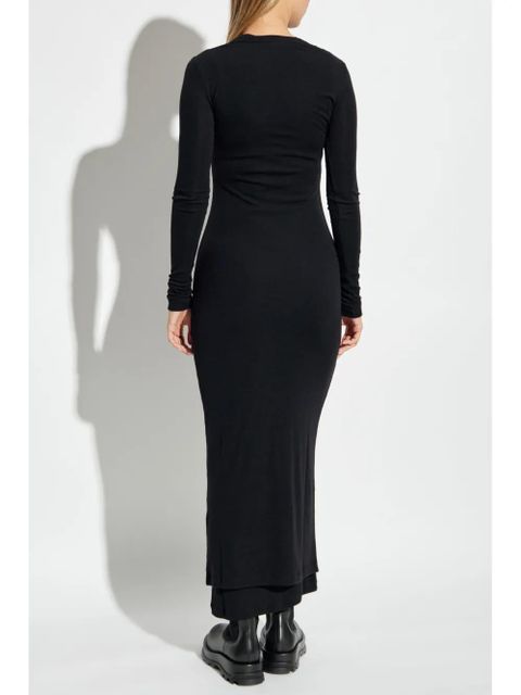 Jil Sander layered wool dress - Black
