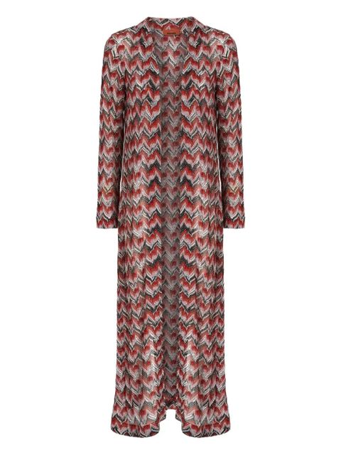 Missoni chevron-pattern maxi cardigan - Black - zdjęcie produktu nr 1