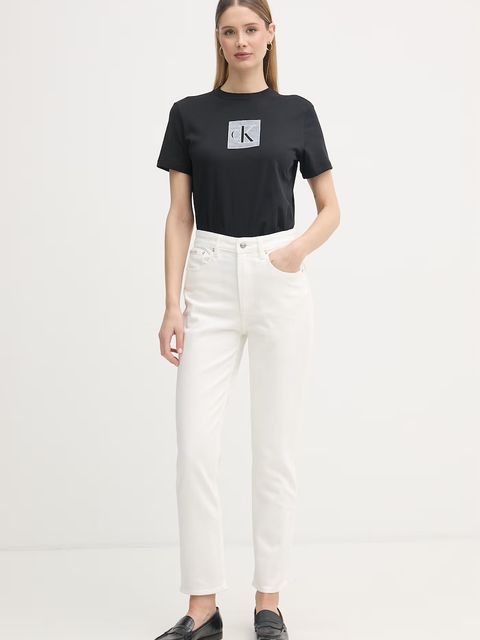 Calvin Klein Jeans jeansy mom fit damskie - zdjęcie produktu nr 1