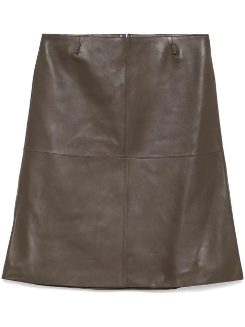 TOTEME leather midi skirt - Brown - zdjęcie produktu nr 1