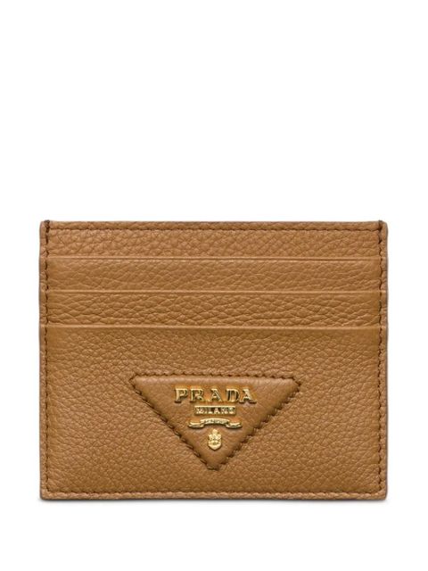 Prada textured cardholder - Brown - zdjęcie produktu nr 1