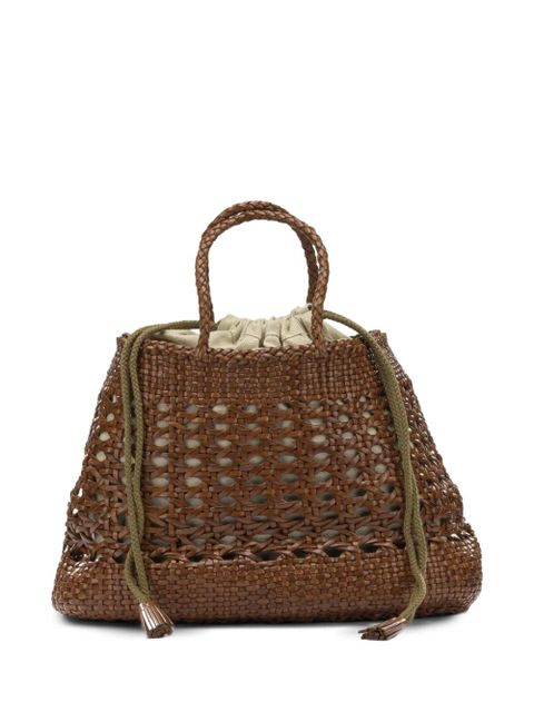 DRAGON DIFFUSION Santa Cano woven leather tote bag - Brown - zdjęcie produktu nr 1
