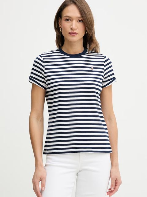 U.S. Polo Assn. t-shirt bawełniany STRIPE CREW NECK