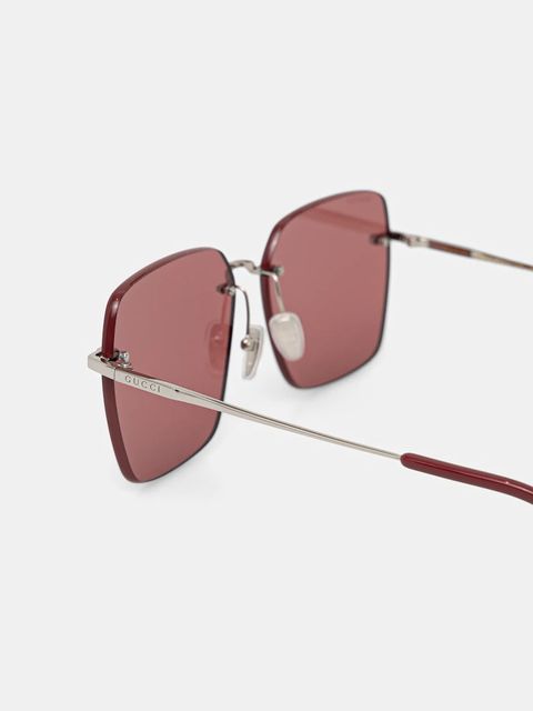Gucci okulary przeciwsłoneczne damskie kolor srebrny GG1955SA