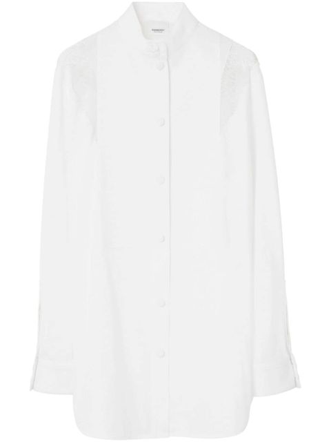 Burberry lace-trim cotton shirt - White - zdjęcie produktu nr 1