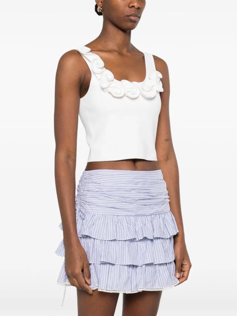 SANDRO floral-appliqué top - White