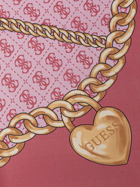 Guess szal MERIDIAN damski kolor różowy wzorzysty AW5339 POL03