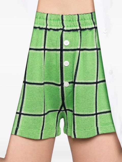Guest In Residence plaid shorts - Green