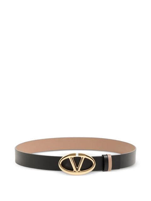 Valentino Garavani Vlogo The Bold Edition reversible calfskin belt, 30mm - Black - zdjęcie produktu nr 1