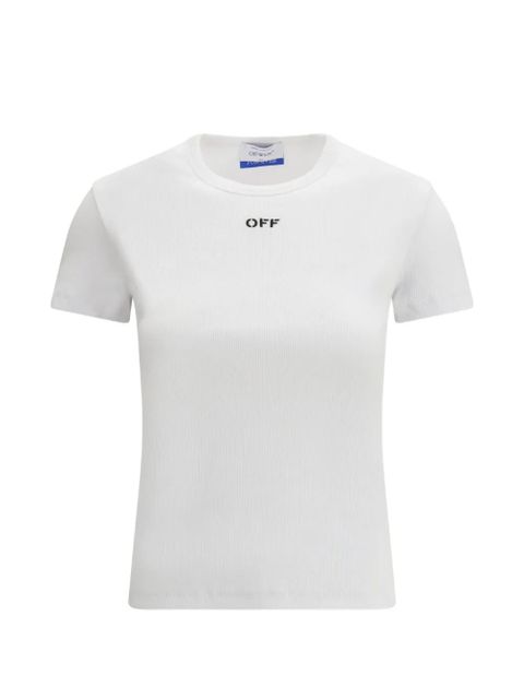 Off-White ribbed T-shirt - zdjęcie produktu nr 1
