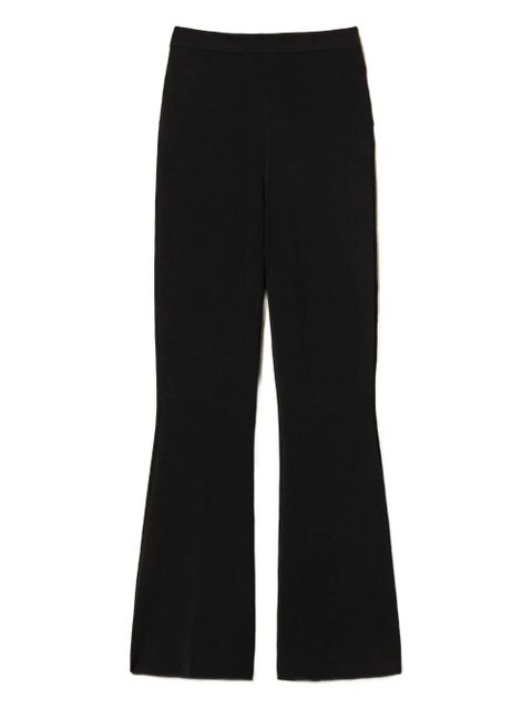 TWINSET flared knitted trousers - Black - zdjęcie produktu nr 1