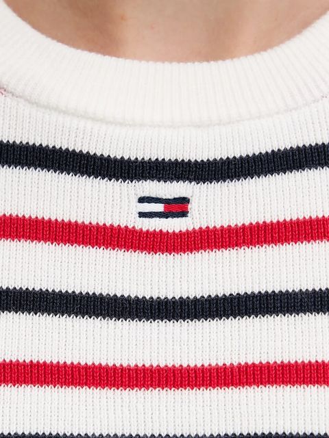 Tommy Jeans sweter bawełniany kolor biały DW0DW19336