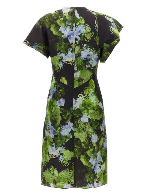 Victoria Beckham floral printed dress - Green - zdjęcie produktu nr 2