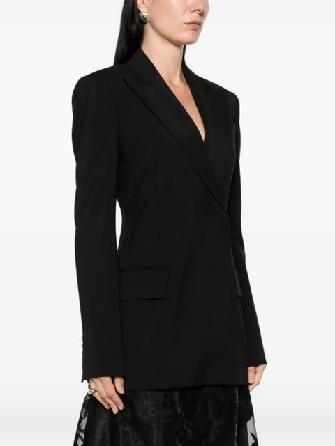 Sportmax tailored peak lapel blazer - Black