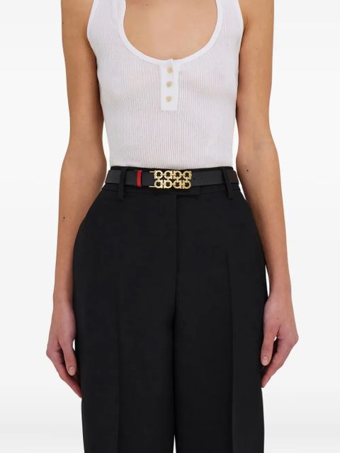 Ferragamo reversible adjustable Gancini belt - Black - zdjęcie produktu nr 2