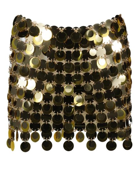 Rabanne sequin mini skirt - Gold