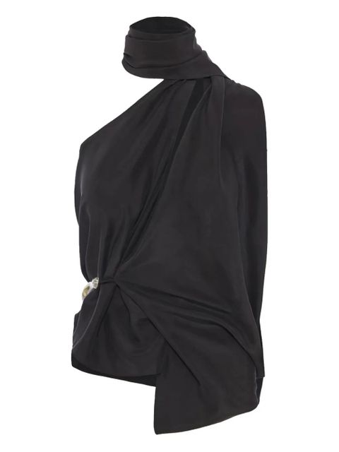 Christopher Esber scarf-detailed top - Black - zdjęcie produktu nr 1