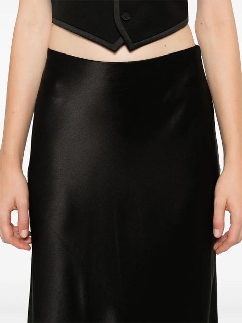 Saint Laurent silk maxi skirt - Black