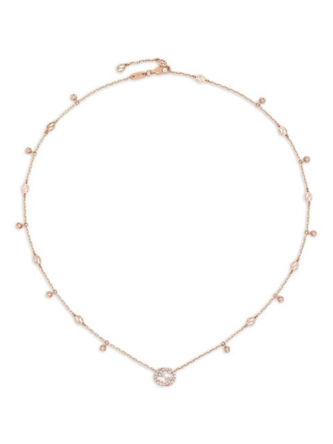 Gucci 18K rose gold Interlocking Gourmette diamond necklace - Pink - zdjęcie produktu nr 1