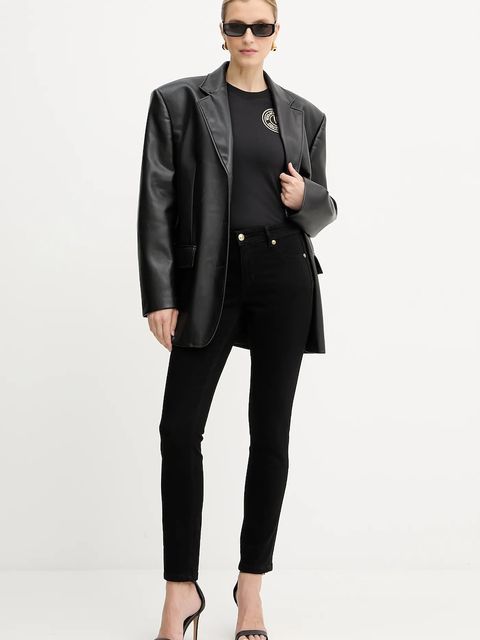 Versace Jeans Couture t-shirt damski kolor czarny 79HAHT01 CJ03T - zdjęcie produktu nr 2