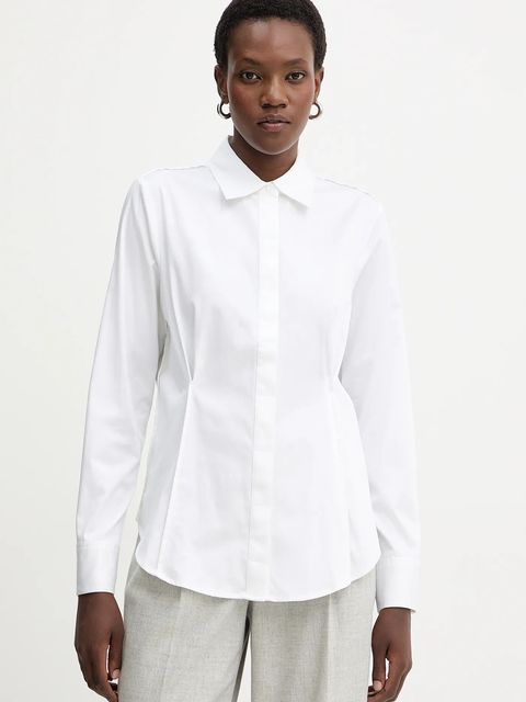 Guess koszula CASSIDY damska kolor biały regular z kołnierzykiem klasycznym W5BH64 WAF10 - zdjęcie produktu nr 2