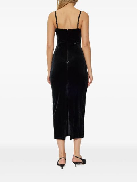 Self-Portrait lace velvet dress - Black