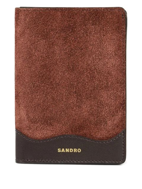 SANDRO suede leather wallet - Brown - zdjęcie produktu nr 1