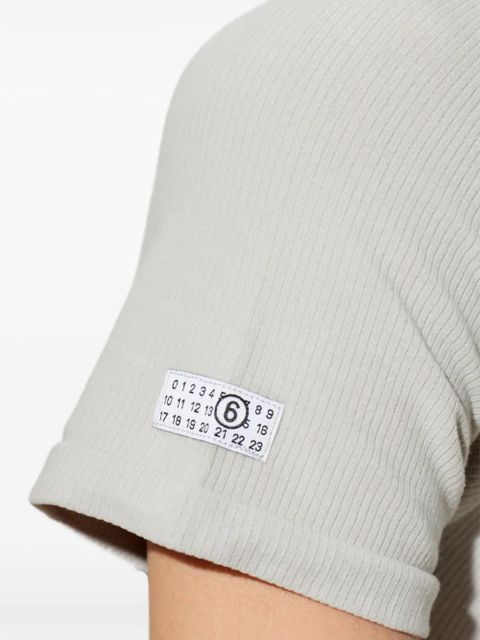 MM6 Maison Margiela ribbed T-shirt - Grey