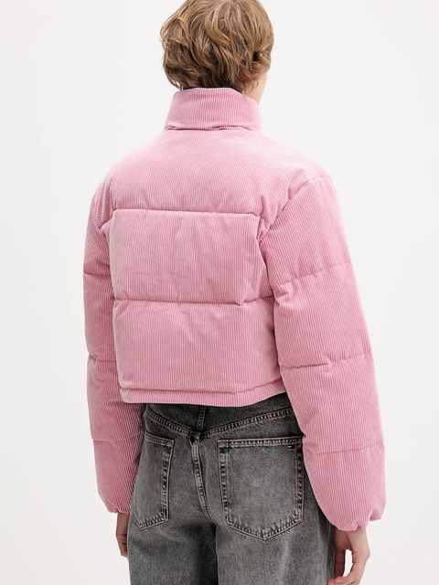 Tommy Jeans kurtka kolor różowy zimowa oversize DW0DW21658