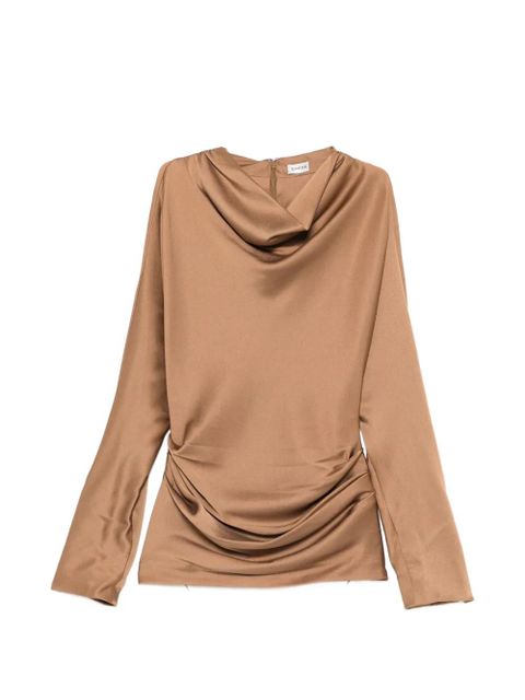 Simkhai Victoria draped cowl-neck top - Brown - zdjęcie produktu nr 1