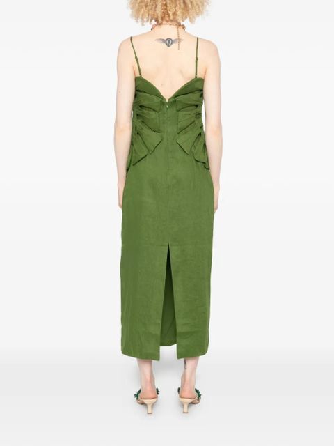 FARM Rio Monstera Leaf maxi dress - Green
