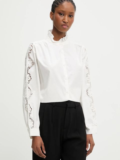 Answear.LAB koszula bawełniana damska kolor biały regular ze stójką - zdjęcie produktu nr 1