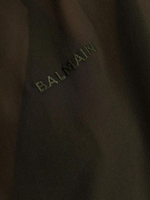 Balmain logo-embroidered T-shirt - Green