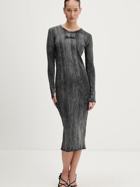 Karl Lagerfeld Jeans sukienka kolor szary midi dopasowana B1W13055 - zdjęcie produktu nr 1