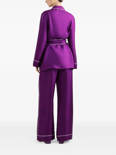 Dolce & Gabbana silk trousers - Purple