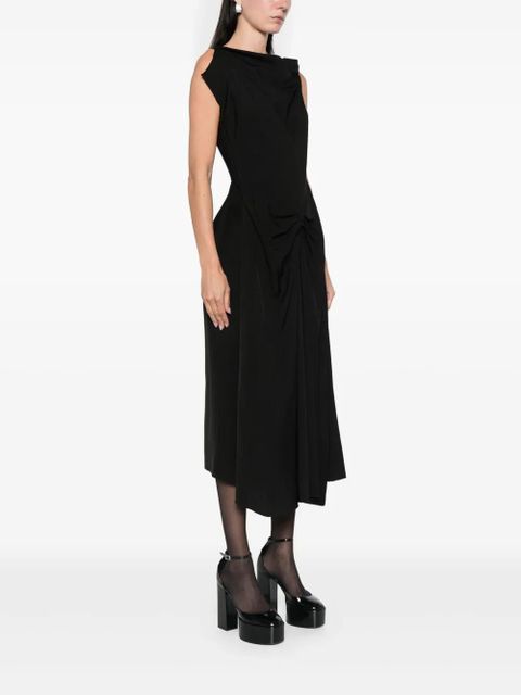 Victoria Beckham draped midi dress - Black
