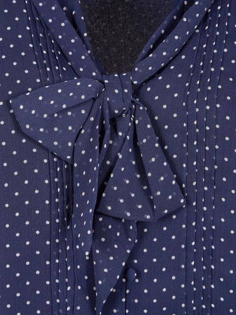 Lauren Ralph Lauren Georgette polka dot ruffled blouse - Blue - zdjęcie produktu nr 2