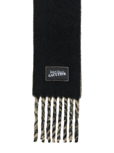 Jean Paul Gaultier fringed scarf - Blue