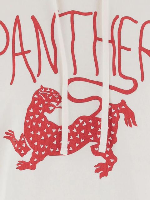 Valentino Garavani drawstring panther-print sweatshirt - White